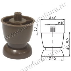 Опора конус регулируемая 50 мм Коричневый MF