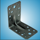 Уголок усиленный 90х90х65х2 мм 2 отверстия Цинк Металлист