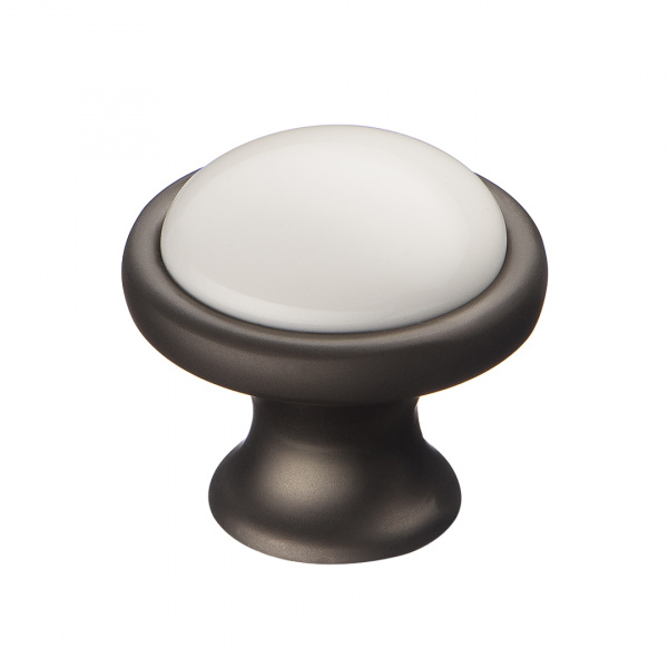 Ручка кнопка 07 11 Белый Керамика