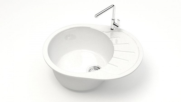 Мойка овальная Тейлор Z10 Q1 Белый лёд глянец