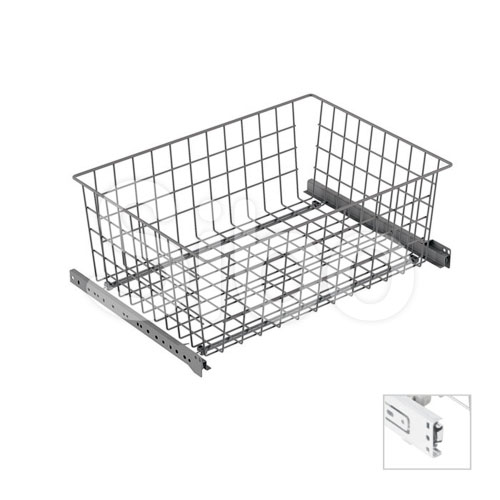Корзина на шариковых направляющих 535х375х200 Серебро Sibo 25 кг.