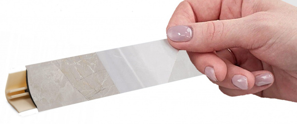 Плинтус LB 15 Мрамор серебристый 3,0 м 52