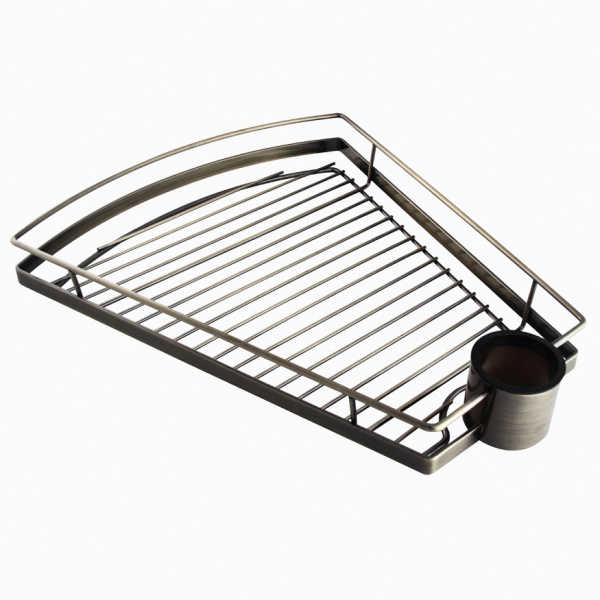 Полка трапециевидная сетчатая 250-1 Античная бронза Kalibra