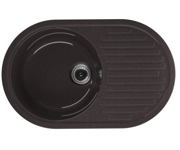 Мойка глянцевая овальная U107 Brilliant Шоколад