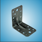 Уголок усиленный 70х70х55х2 мм 2 отверстия Цинк Металлист