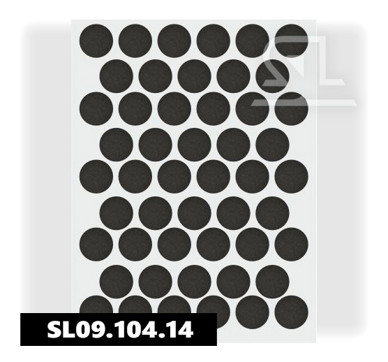 Пластиковые заглушки самоклеящиеся 14мм для евровинта A2110 PACIFIC