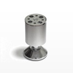 Нога круглая регулируемая 150 мм D50 мм M04 матовый Хром EDSON