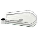 Полка боковая трапеция CTJ016-29 стекло Хром AMIX