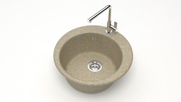 Мойка круглая F30 Q5 Песочный матовый