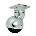 Колёсная опора поворотная d50х68 мм шаровая большая Чёрный HTS