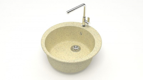 Мойка круглая  F510 Q3 Бежевый фреш матовый