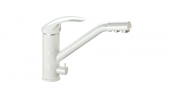 Смеситель MG010 Q1 Белый лёд глянец