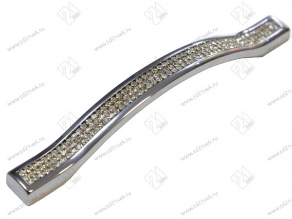 Ручка скоба со стразами Оскар 5348 128 Хром