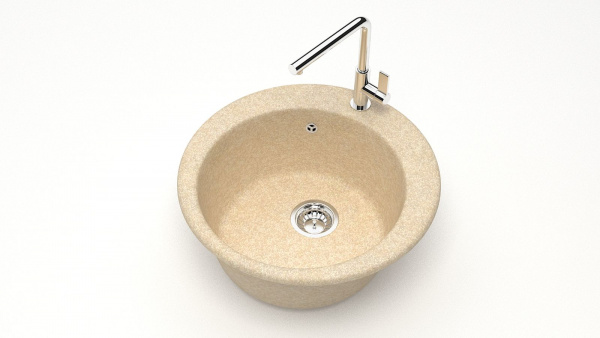 Мойка круглая F30 Q6 Слоновая кость матовый