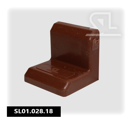 Уголок 28х28 мм металлический с декоративной накладкой Kahve Коричневый SL