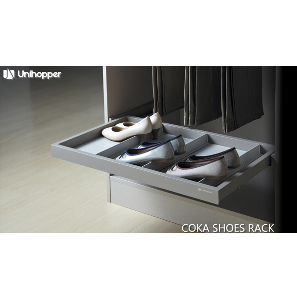 Выдвижная полка для обуви COKA 600 с доводчиком CLIP-ON Unihopper