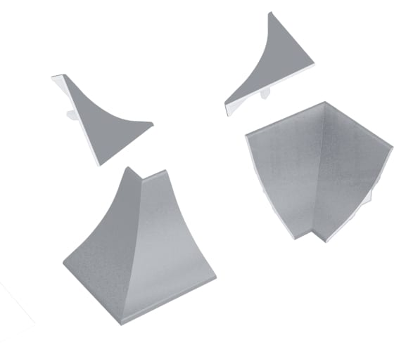 Комплект для плинт. LB-23 Алюминий сатин 611