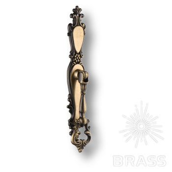 Ручка капля на подложке Бронза античная