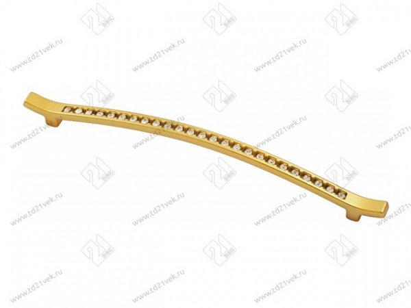 Ручка скоба со стразами Оскар 5192 192 Золото матовый