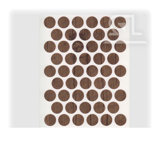 Пластиковые заглушки самоклеящиеся 14мм для евровинта A0282 PACIFIC