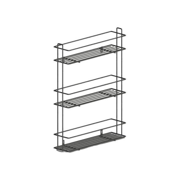 Полка для специй 3х уровневая Графит ЮММ
