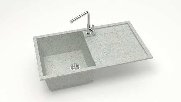 Мойка прямая F17 Q10 Светло-серый матовый