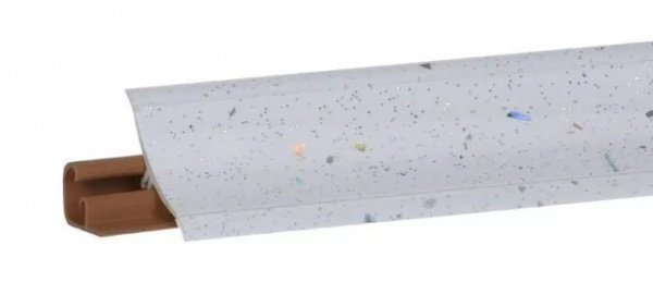 Плинтус LB-23 3м Искра белая (Белый GALAXY) глянецевый
