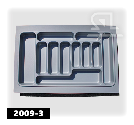 Лоток для столовых приборов 900 85*49 Серый рифленый матовый SL 