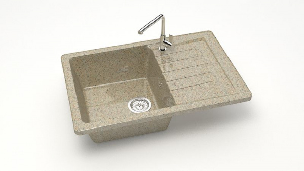 Мойка прямая Энди Z16 Q5 Песочный глянец