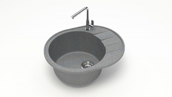 Мойка овальная F28 Q8 Тёмно-серый матовый