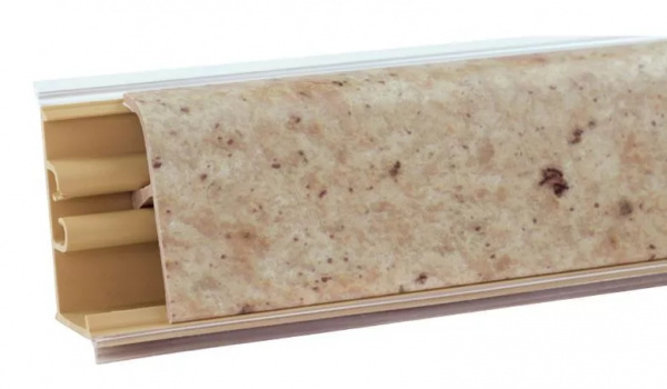 Плинтус LB-37 3м Кашемир песочный (Мрамор золотой)