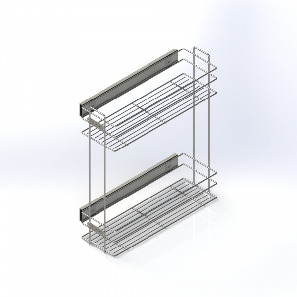 Бутылочница боковая 200 Хром левая ЭКОНОМ ЮММ 15 кг.