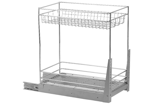 Корзина нижнего монтажа с доводчиком 400 Хром AMIX 346х505х477