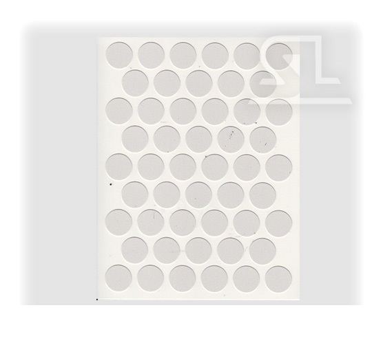 Пластиковые заглушки самоклеящиеся 18мм для евровинта PC2377 глянец Экрю PACIFIC