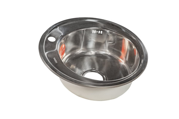 Мойка врезная круглая PL 490 08мм Полированная