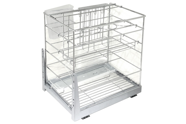 Корзина нижнего монтажа с доводчиком 400 Хром AMIX 344х482х444