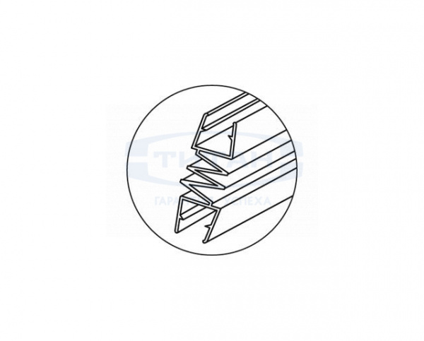 Профиль на два стекла Т-217 8 мм Длина 2.2 м. уплотнитель Прозрачный ПВХ Титан