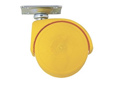 Колёсная опора поворотная d50х68 мм Жёлтый HTS