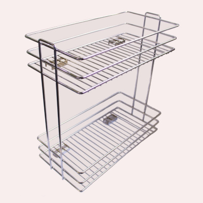 Бутылочница боковая с дов. 300-2 Хром лев. квадро