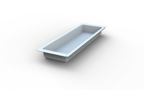 Лоток для приборов 1 отдел 157*444-480*45 Белый MESAN 