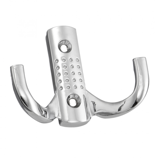 Крючок 2х рожковый KR 0060 Хром KERRON 15 кг.