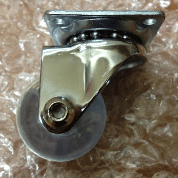 Колёсная опора 35 мм поворотная с площадкой 30 кг Прозрачный ФФМ