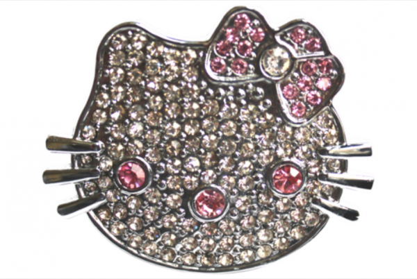 Ручка кнопка GKS 008 Хром Хрусталь