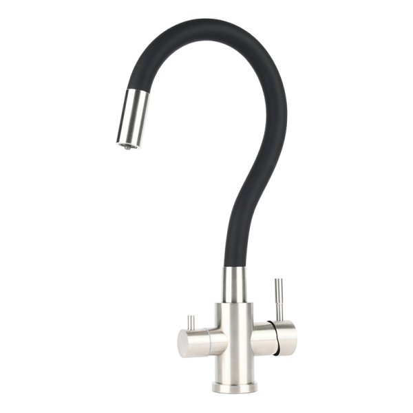 Смеситель GRON GALA Чёрный под чистую воду гибкий OSGARD