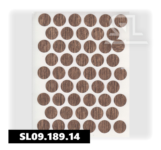 Пластиковые заглушки самоклеящиеся 14мм для евровинта L3035 PACIFIC