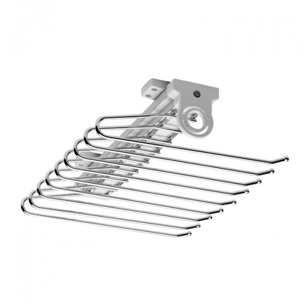 Выдвижная вешалка для брюк Белый верхнее крепление Sibo 30 кг.