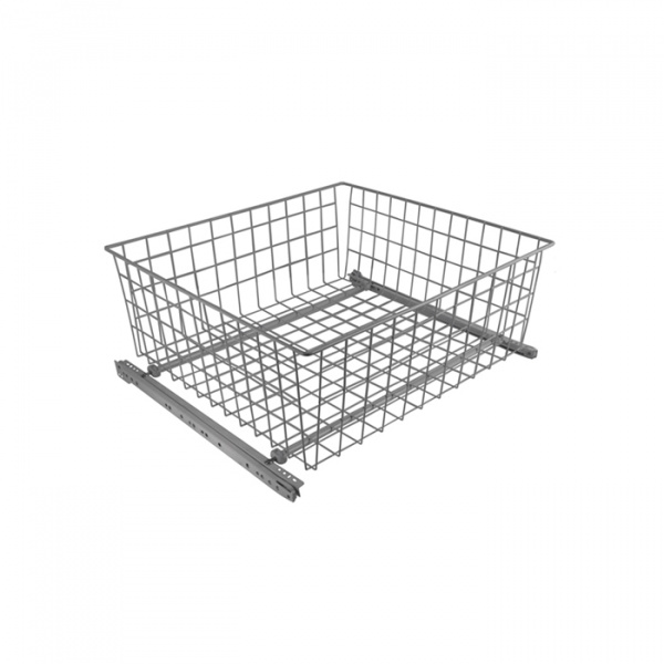 Корзина на шариковых направляющих 535х475х200 Серебро Sibo 25 кг.
