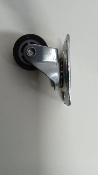 Колёсная опора 25 мм поворот с площадкой чёрный-серый ФФМ