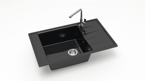 Мойка прямая Грета Z29 Q4 Чёрный глянец