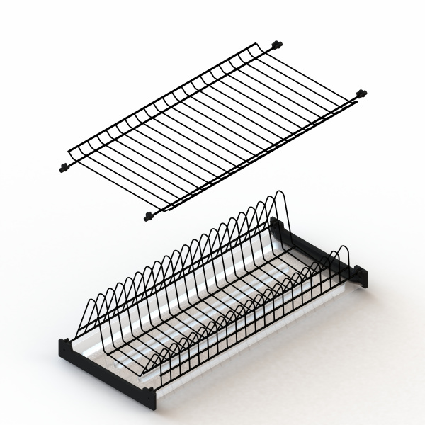 Сушка для посуды 900-2 Чёрный верх+низ ЮММ №3